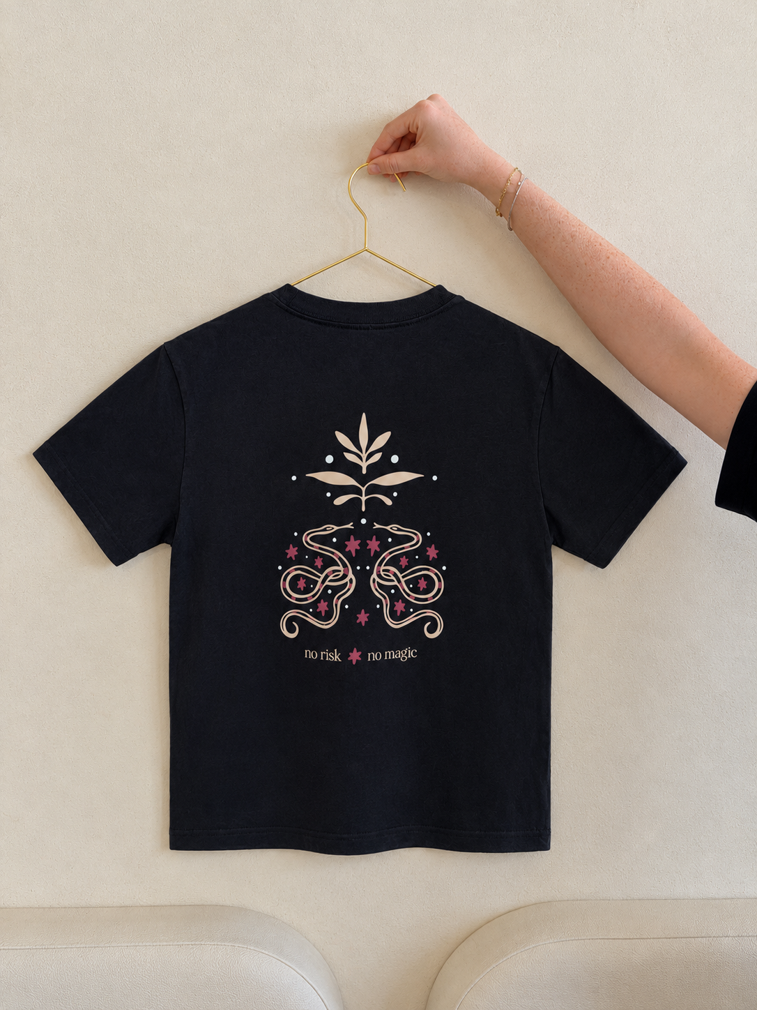 No Risk No Magic Tee - Black