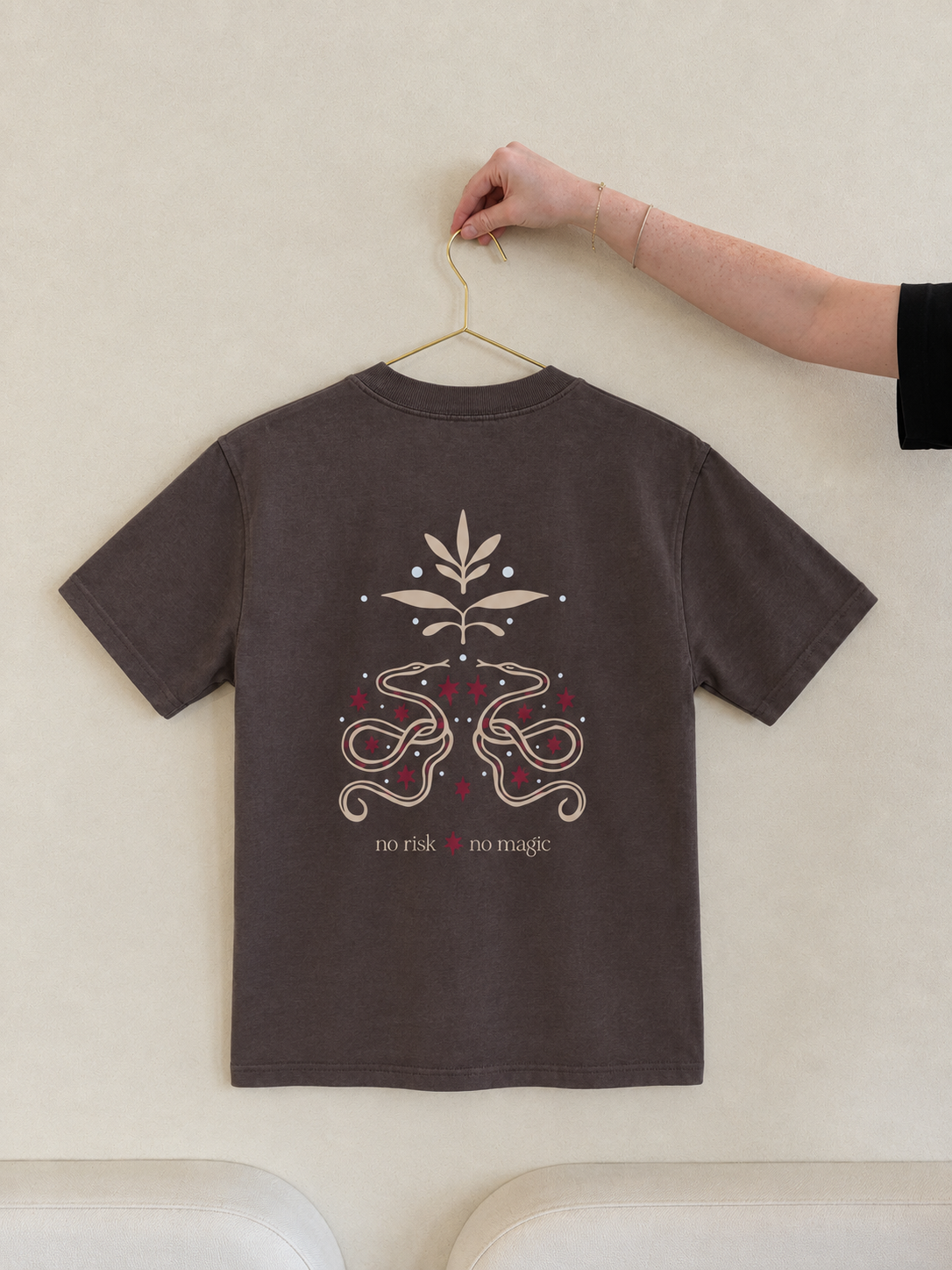 No Risk No Magic Tee - Brown